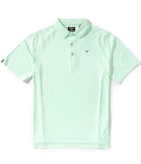 Callaway Short Sleeve Foulard Print Golf Polo Shirt