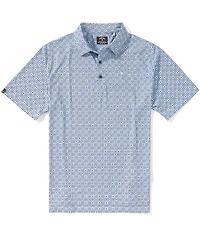 Callaway Short Sleeve Foulard Print Golf Polo Shirt