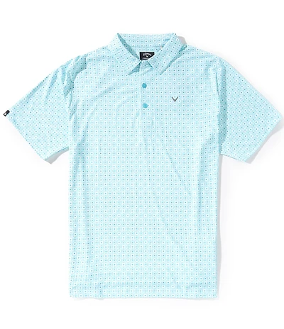 Callaway Short Sleeve Foulard Print Golf Polo Shirt