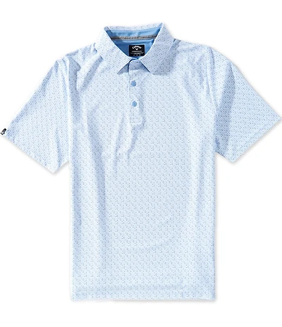Callaway Big & Tall Chevron Printed Short Sleeve Polo Shirt