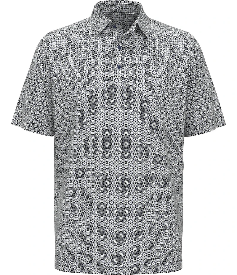 Callaway Big & Tall Foulard Print Short Sleeve Golf Polo Shirt