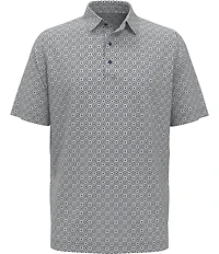 Callaway Big & Tall Foulard Print Short Sleeve Golf Polo Shirt
