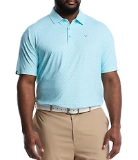 Callaway Big & Tall Foulard Print Short Sleeve Golf Polo Shirt