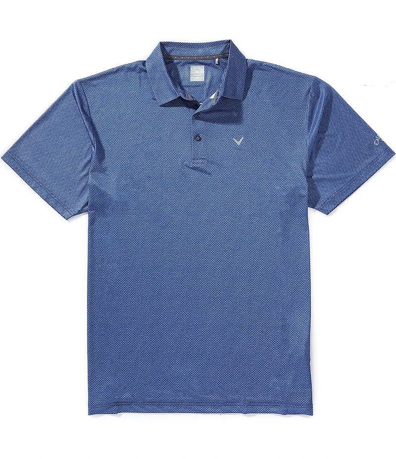 Callaway Big & Tall Geo Print Short Sleeve Polo Shirt