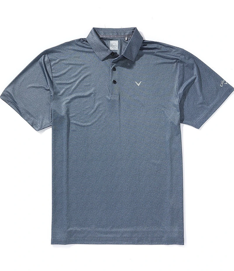 Callaway Big & Tall Geo Print Short Sleeve Polo Shirt