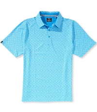 Callaway Big & Tall Gingham Print Short Sleeve Golf Polo Shirt
