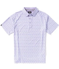 Callaway Big & Tall Gingham Print Short Sleeve Golf Polo Shirt