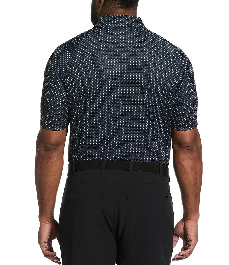 Callaway Big & Tall Golf Print Short Sleeve Polo Shirt