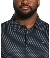 Callaway Big & Tall Golf Print Short Sleeve Polo Shirt