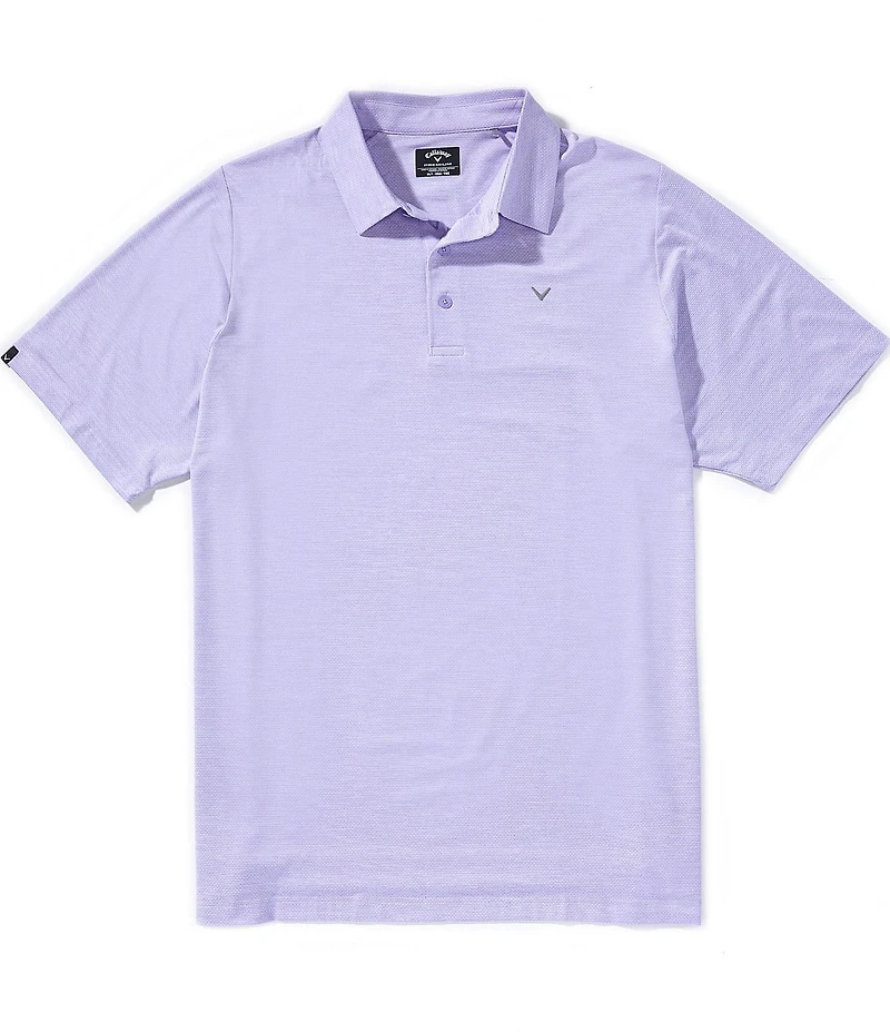 Callaway Big & Tall Heather Jacquard Essential Gold Short Sleeve Polo Shirt