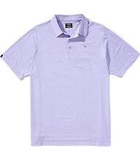 Callaway Big & Tall Heather Jacquard Essential Gold Short Sleeve Polo Shirt