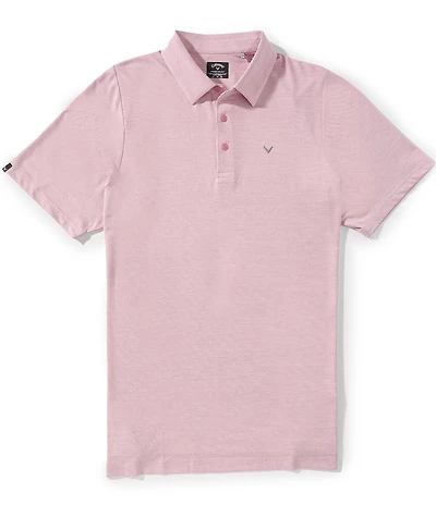 Callaway Big & Tall Heather Jacquard Essential Gold Short Sleeve Polo Shirt