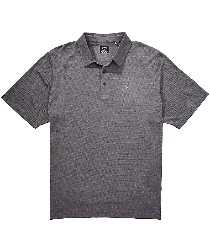 Callaway Big & Tall Heather Jacquard Essential Gold Short Sleeve Polo Shirt