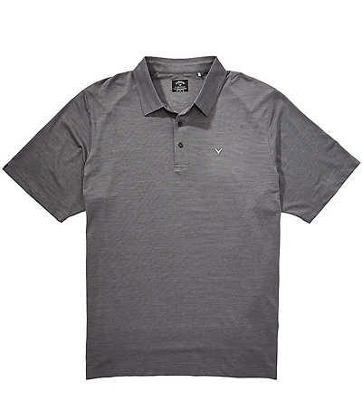 Callaway Big & Tall Heather Jacquard Essential Gold Short Sleeve Polo Shirt