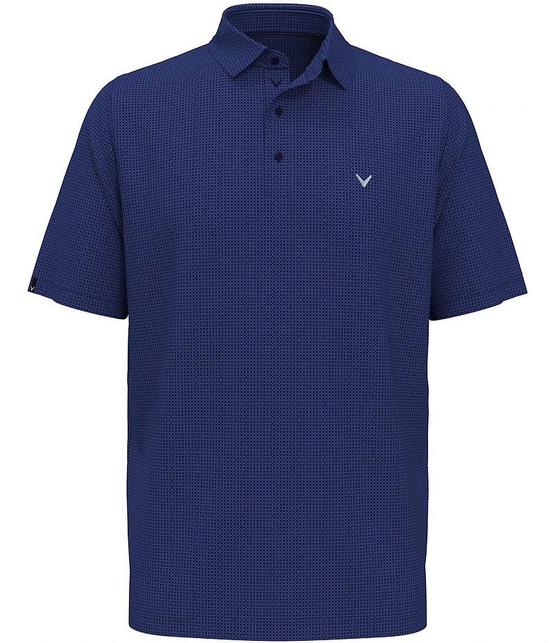 Callaway Chevron Foulard Print Short Sleeve Golf Polo Shirt