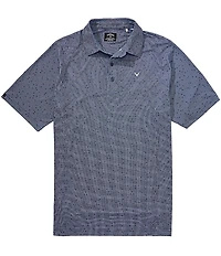 Callaway Chevron Gingham Print Short Sleeve Golf Polo