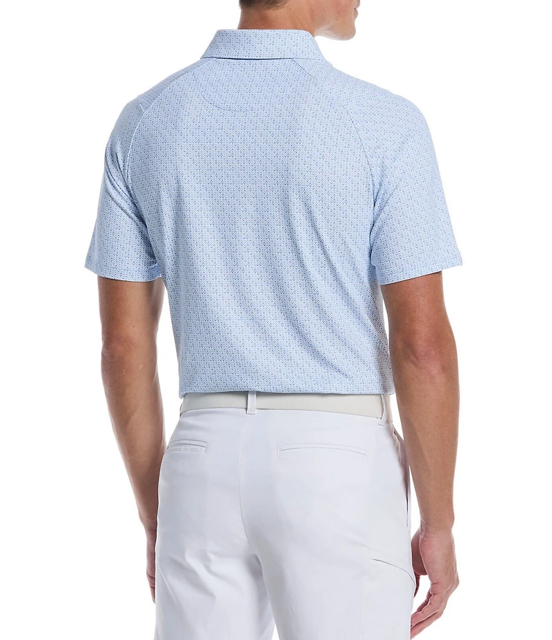Callaway Chevron Printed Short Sleeve Collared Neckline Stretch Golf Polo Shirt