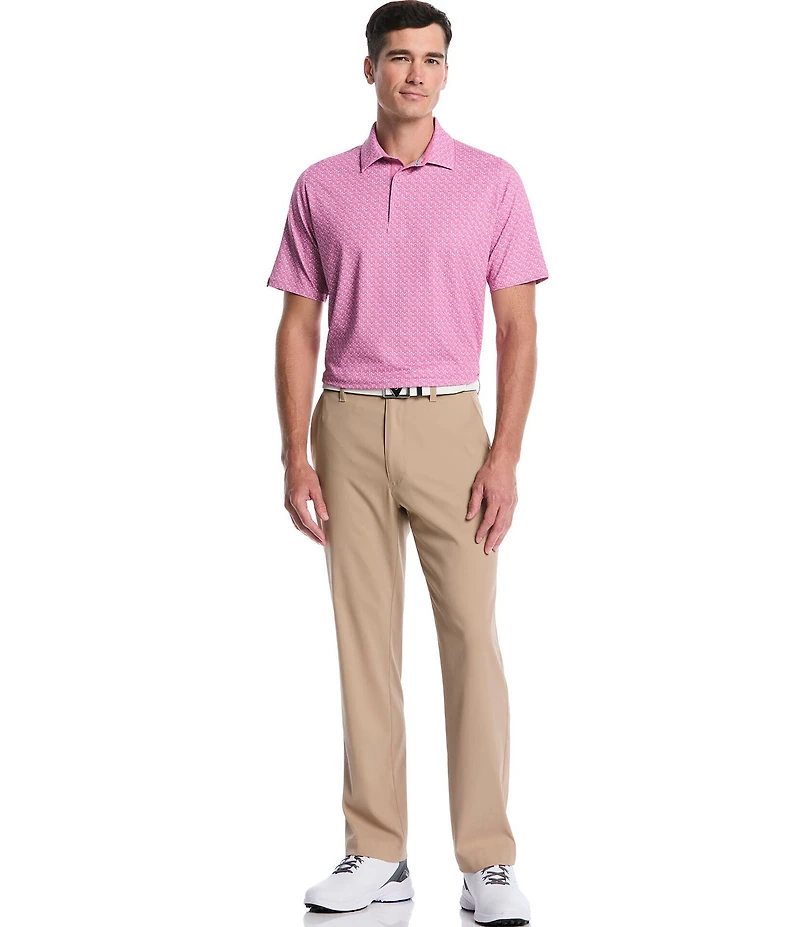 Callaway Chevron Printed Short Sleeve Collared Neckline Stretch Golf Polo Shirt