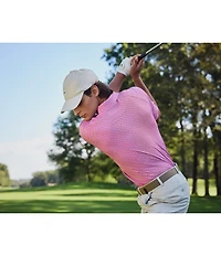 Callaway Chevron Printed Short Sleeve Collared Neckline Stretch Golf Polo Shirt