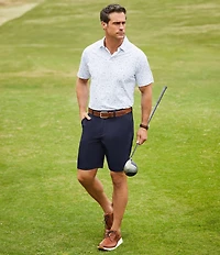 Callaway Classic Fit Flat Front Opti-Stretch Active Waistband Solid 9#double; Inseam Shorts