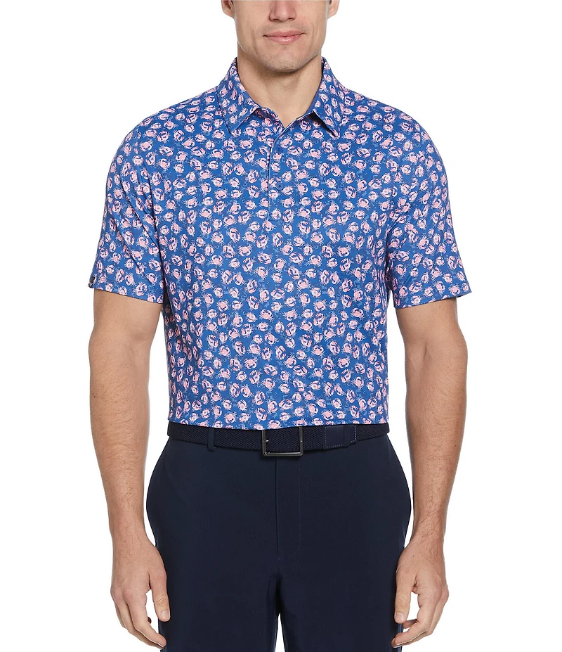 Callaway Novelty Crab Printed Short Sleeve Golf Polo Shirt