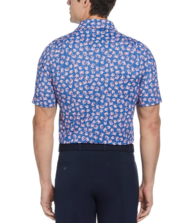 Callaway Novelty Crab Printed Short Sleeve Golf Polo Shirt