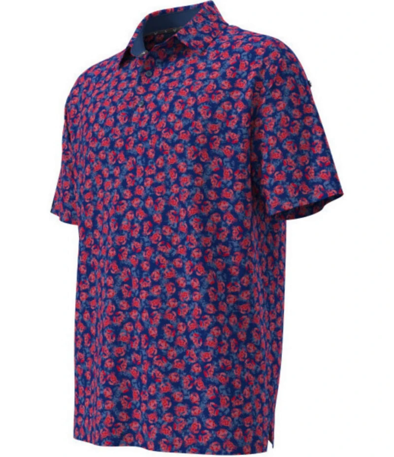 Callaway Novelty Crab Printed Short Sleeve Golf Polo Shirt