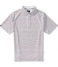 Callaway Pimento Printed Short Sleeve Golf Polo Shirt