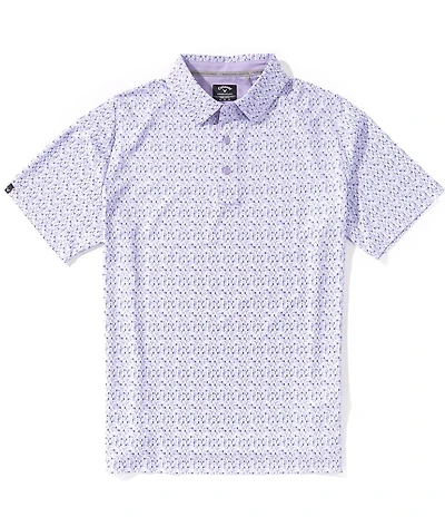 Callaway Short Sleeve Gingham Print Golf Polo