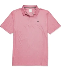 Callaway Short Sleeve Heather Geo Print Golf Polo Shirt