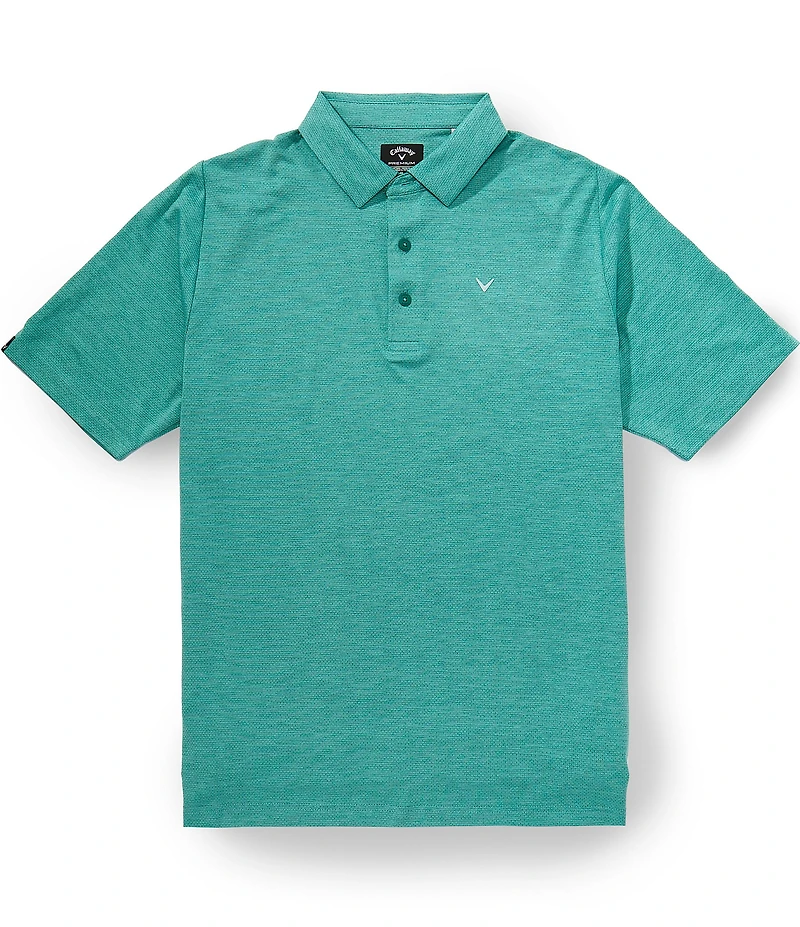 Callaway Short Sleeve Heather Jacquard Essential Gold Polo Shirt