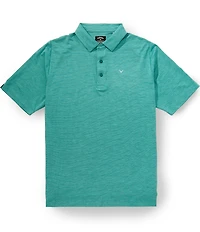 Callaway Short Sleeve Heather Jacquard Essential Gold Polo Shirt