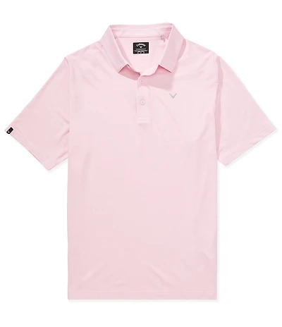 Callaway Short Sleeve Heather Jacquard Essential Gold Polo Shirt