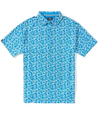 Callaway Short Sleeve Hibiscus Print Golf Polo Shirt