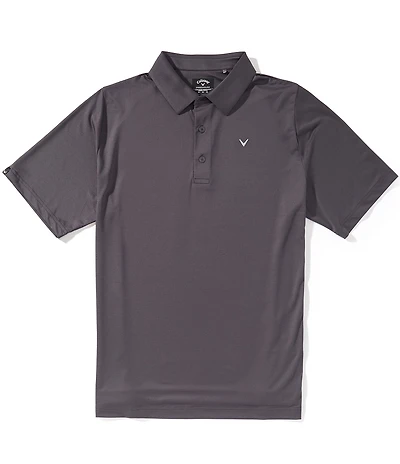 Callaway Short Sleeve Textured Solid Swing Tech Gold Polo Shirt
