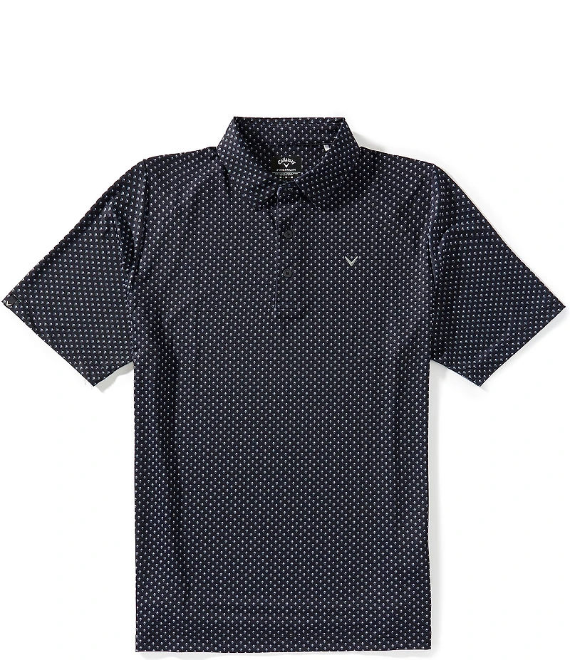 Callaway Short Sleeve Trademark Golf Print Polo Shirt