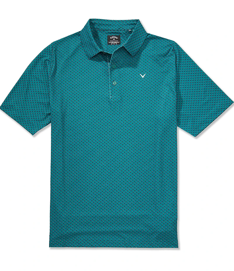 Callaway Short Sleeve Trademark Golf Print Polo Shirt