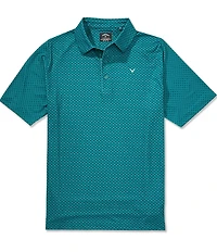 Callaway Short Sleeve Trademark Golf Print Polo Shirt