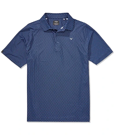 Callaway Short Sleeve Trademark Golf Print Polo Shirt
