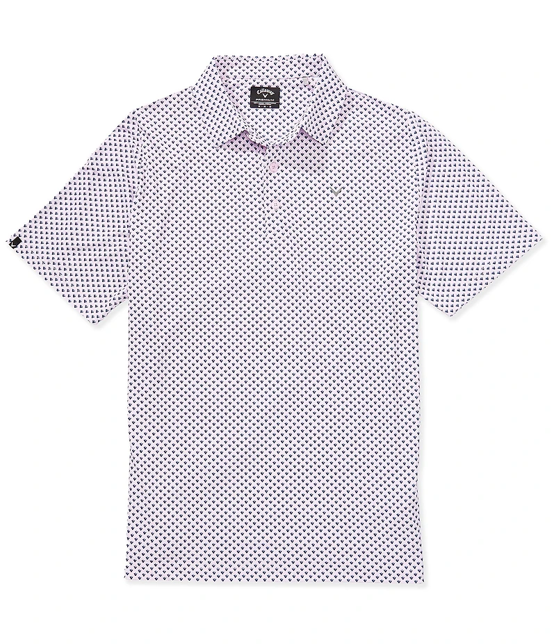 Callaway Short Sleeve Trademark Golf Print Polo Shirt