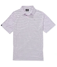 Callaway Short Sleeve Trademark Golf Print Polo Shirt