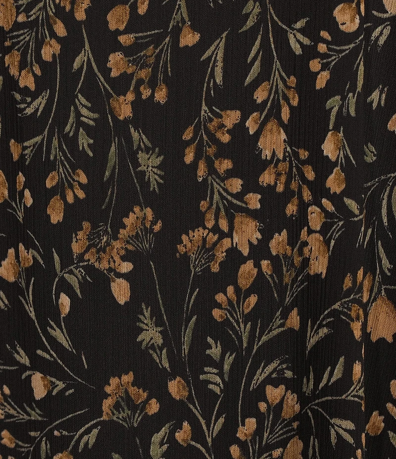 Calvin Klein 3/4 Sleeve V-Neck Floral Dress