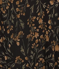 Calvin Klein 3/4 Sleeve V-Neck Floral Dress