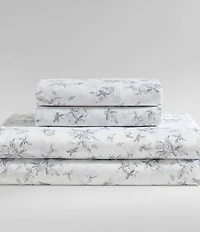 Calvin Klein Abstract Floral Printed Cotton Sateen Sheet Set