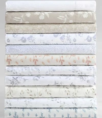 Calvin Klein Abstract Floral Printed Cotton Sateen Sheet Set