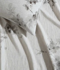 Calvin Klein Aquarelle Floral Printed Melange Gauze Comforter Mini Set