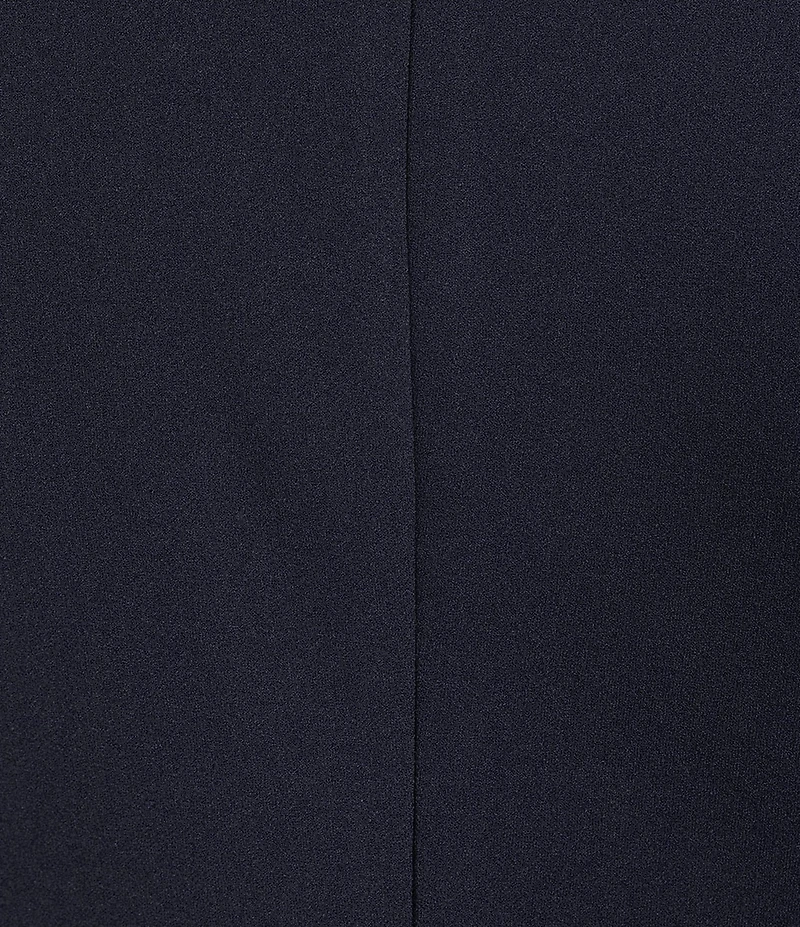 Calvin Klein Asymmetric Fold Over Neck Front Slit 3/4 Sleeve Sheath Dress