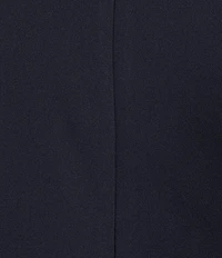 Calvin Klein Asymmetric Fold Over Neck Front Slit 3/4 Sleeve Sheath Dress