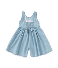Calvin Klein Baby Girls 12-24 Months Sleeveless Denim Fit-And-Flare Romper