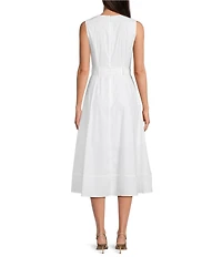 Calvin Klein Belted High-Low Hem Midi Dress